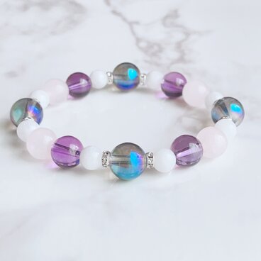 愛と癒しを大切にしたい方へ 恋愛や人間関係に◎ 天然石ブレスレット パワーストーンブレス｜アクアオーラ  No586