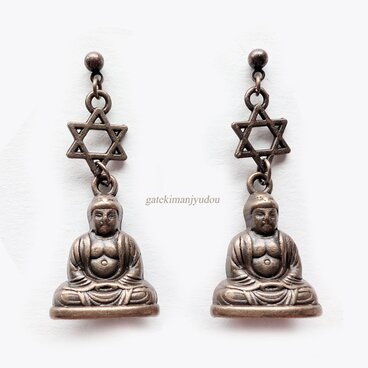 大仏様と六芒星のピアス【イヤリング等変更可】
