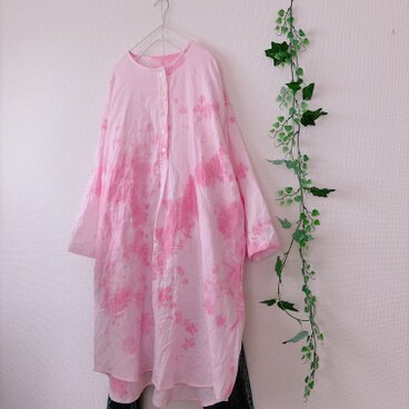 1点もの！ダブルガーゼヘンリーネックワンピース