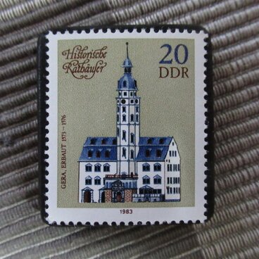 ドイツ　歴史建物切手ブローチ10827