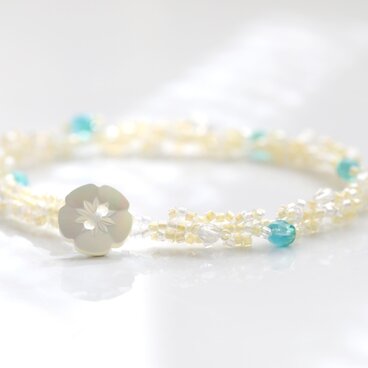 きらめくビーズのブレスレット / 黄色の花畑