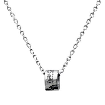 スカルのリングネックレス、シルバー925　fc275