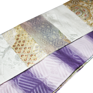 【一点もの】昭和・平成のアーカイブ 豪華切嵌（きりばみ）正絹半幅帯