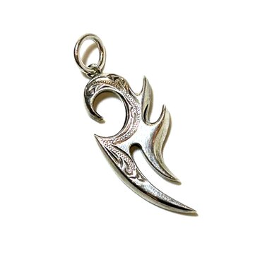 Lono Tribal Frame Sterling Silver 925 Pendant Top