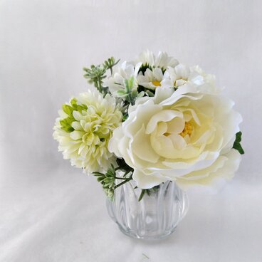 お供え　お悔やみ　仏花【アーティフィシャルフラワー】ホワイトB