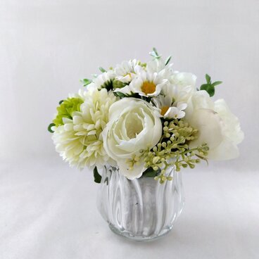 お供え　お悔やみ　仏花【アーティフィシャルフラワー】ホワイトC