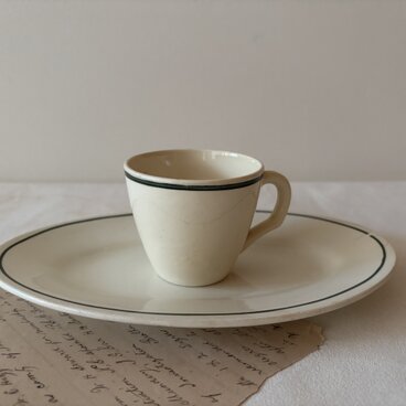 【1客setのみ】creil et montereau クレイユモントロー　HBCM　デミタスカップ・ラヴィエセット