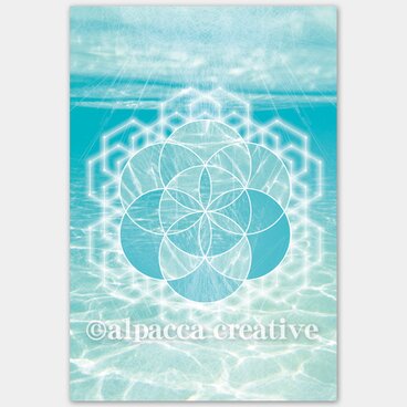 レムリアとシードオブライフ【神聖幾何学ポストカード】(2枚セット)