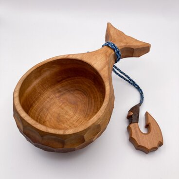 クジラなククサ｜オイル仕上げ｜サクラ｜約150cc