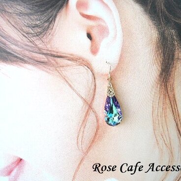 （1427） オーストリア製クリスタルガラス✨14KGFスパークルフックピアス✨3種類ございます。・。・(^^♪