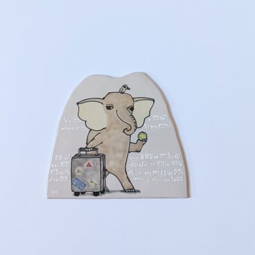 タイルの動物図鑑　ゾウ