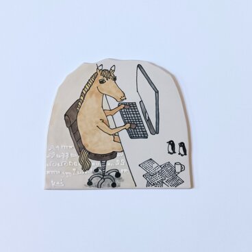 タイルの動物図鑑  ウマパソコン