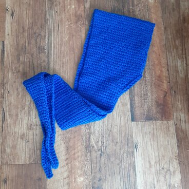 アフガン編みのフードスカーフ