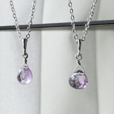 【2月の誕生石】静けさを纏う。個性を愉しむアメシスト一粒ネックレス＜宝石内部の傷（インクルージョン）あり＞