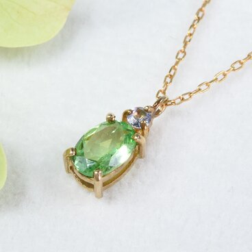 K10 グリーンガーネット タンザナイト ペンダント CK097CIBSN