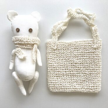 くま＋ばっぐ（ホワイト）