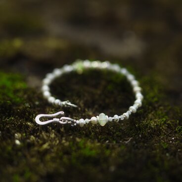 -Opal- 'pearl・Jade・silver' bracelet