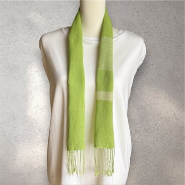 【手織り】綿糸のミニストール