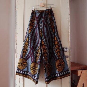 アフリカンプリント　ワイドパンツ (ケニア)