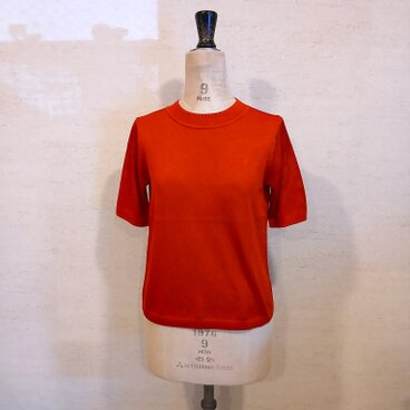 【特別提供品】機能素材で快適♡きれいめ上質プルオーバー(5分袖）レッド