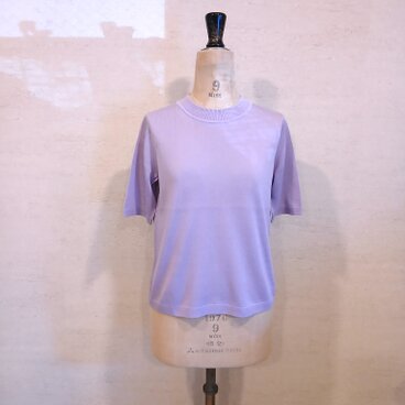 【特別提供品】機能素材で快適♡きれいめ上質プルオーバー(5分袖）ライラック