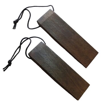 ドアストッパー  ブラウン ⑦ ドア止め  木製  2こセット くさび ウッドロック 天然杢楢無垢材