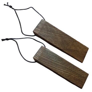 ドアストッパー  ブラウン ⑧ ドア止め  木製  2こセット くさび ウッドロック 天然杢楢無垢材