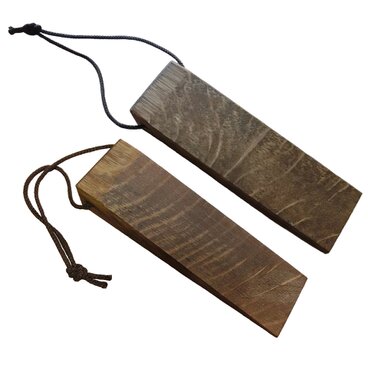 ドアストッパー  ブラウン ⑩ ドア止め  木製  2こセット くさび ウッドロック 天然杢楢無垢材