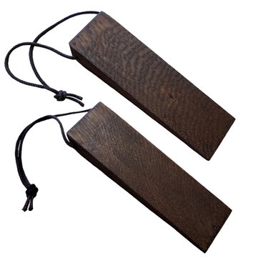 ドアストッパー  ブラウン ⑪ ドア止め  木製  2こセット くさび ウッドロック 天然杢楢無垢材