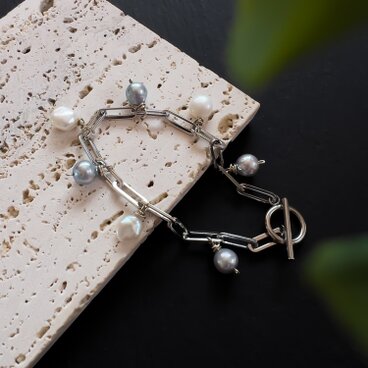 Akoya pearl & Freshwater Pearl Bracelet 【Gift Box】
