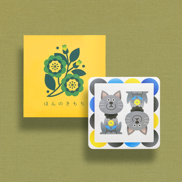 猫のメッセージコースター：5枚