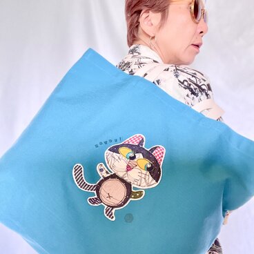 ショルダートート〈ターコイズ〉