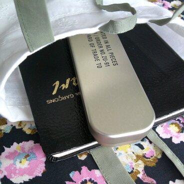 cutwork刺繍×linen 小さなTote