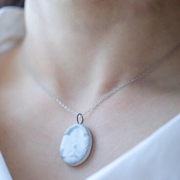 : : : 陶土の草花ネックレス : : : 1438