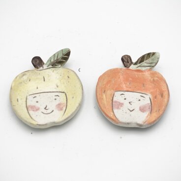 【Hanaemi】笑顔を運ぶ箸置き（3-4cm 掻き落とし・透明釉）