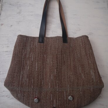 裂き織りバッグ BR