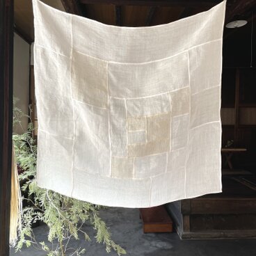 手績み麻布のつなぎ布 - Japanese hemp and ramie cloth -