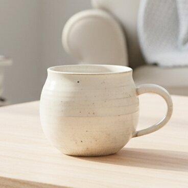 ろくろ くしまるマグ【美濃焼】