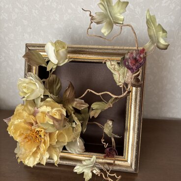 額入りシルク薔薇