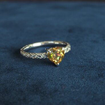 SV Mystic Topaz Heart Ring