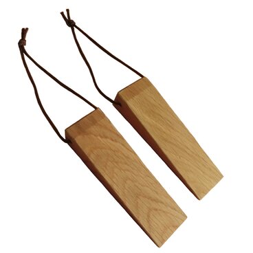 ドアストッパー 木地 ④ ドア止め  木製  2こセット くさび ウッドロック 天然杢楢無垢材