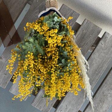 ユーカリとポンポンミモザ5