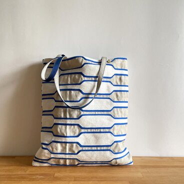 am469 シンプルバッグ 　アオナチュラル