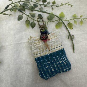 ＊ハンドメイドカンタキルトミニポーチキーリング
