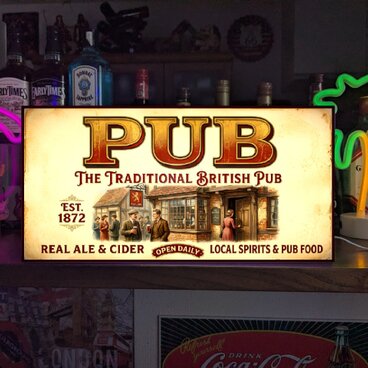 【オーダー無料】パブ スナック 酒場 BAR ナイトクラブ レトロ 店舗 自宅 照明 看板 置物 雑貨 ライトBOX