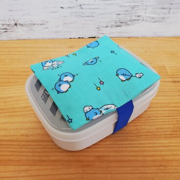 お弁当に！保冷剤ケース付きお弁当箱ゴムバンド ランチベルト  ペンギン