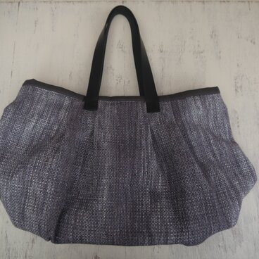 裂き織りタック入りバッグ NO.11