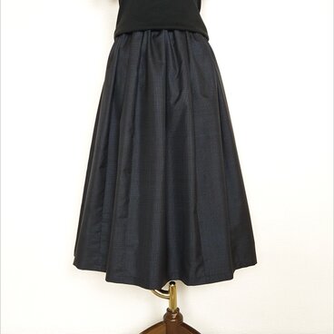 男大島紬リメイク＊タックスカート