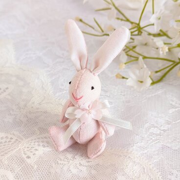 桜色のミニチュアうさぎ＊手のひらサイズ