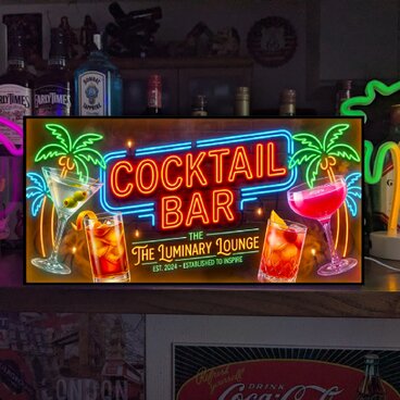 【オーダー無料】カクテルバー パブ スナック クラブ 酒場 トロピカル 店舗 自宅 照明 看板 置物 雑貨 ライトBOX